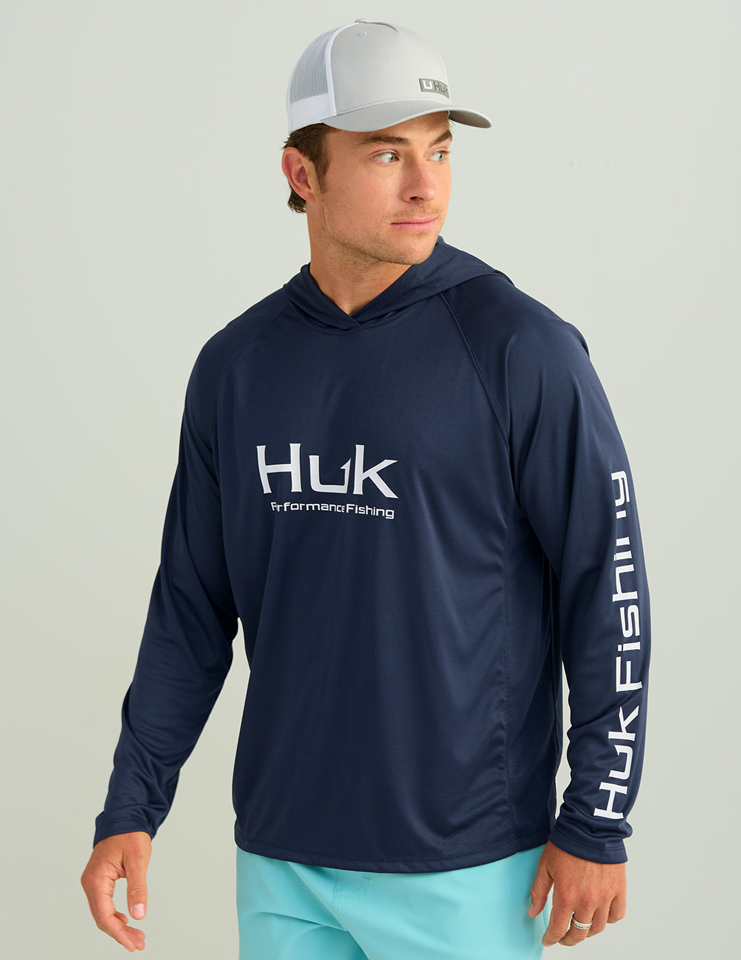 Long Sleeve Huk Fishing Hoodie Shirt Huk Icon X Men's Hoodie