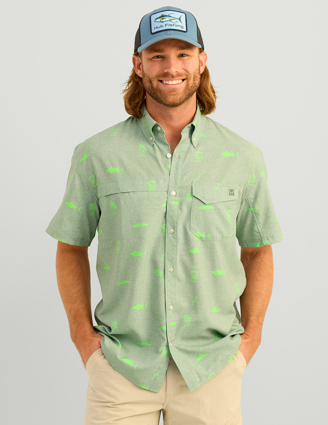 Short Sleeve Shirt Huk Performance Fishing Shirts HUK Men's