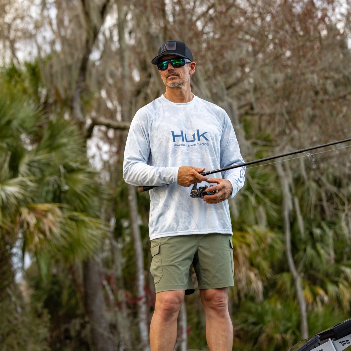 Creekbed Moss Fishing Cargo Short – Huk Gear - Main Image