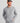 Gray long-sleeve hoodie with small front logo and kangaroo pocket.
