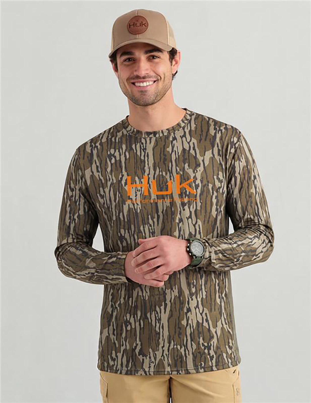 HUK Icon X Mossy Oak Bottomland Crew Top