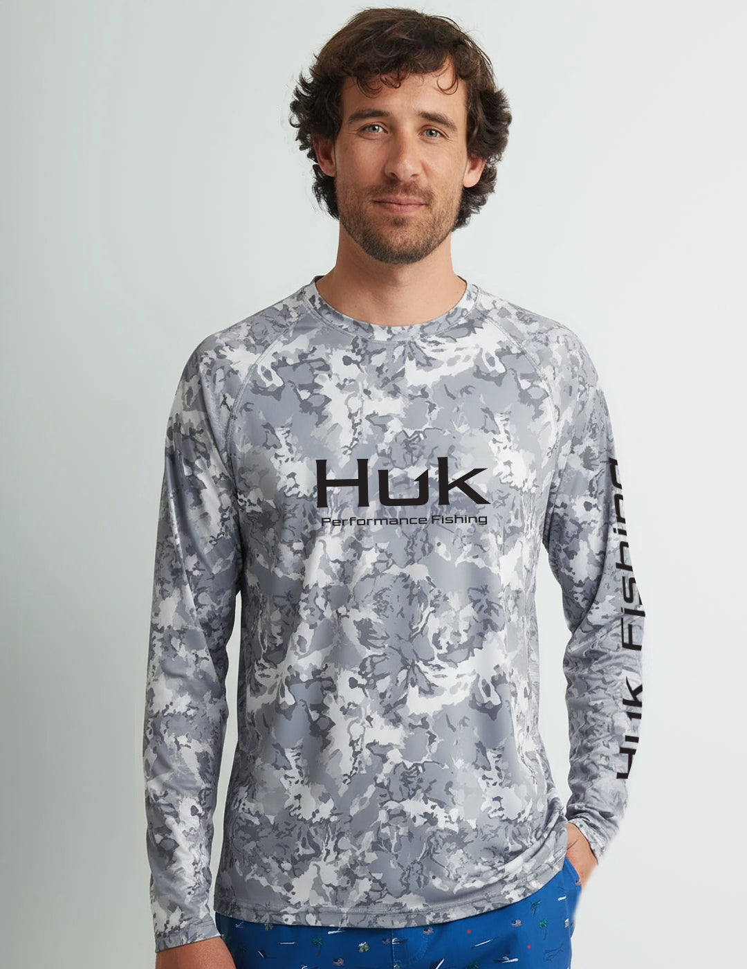 Huk Men's Pursuit Crew Fin Flats - Volcanic Ash
