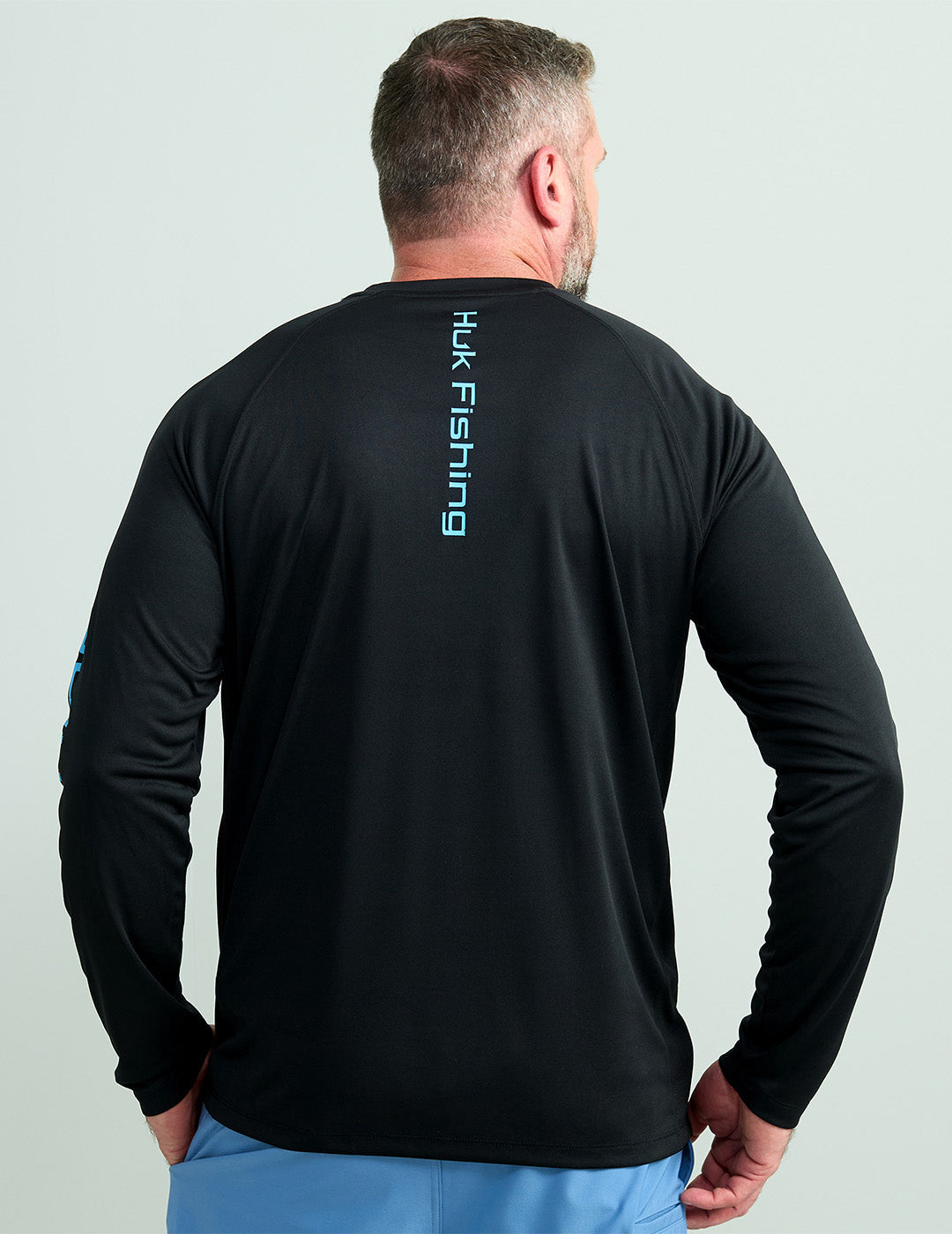 HUK Men's Vented Pursuit Crew S Black