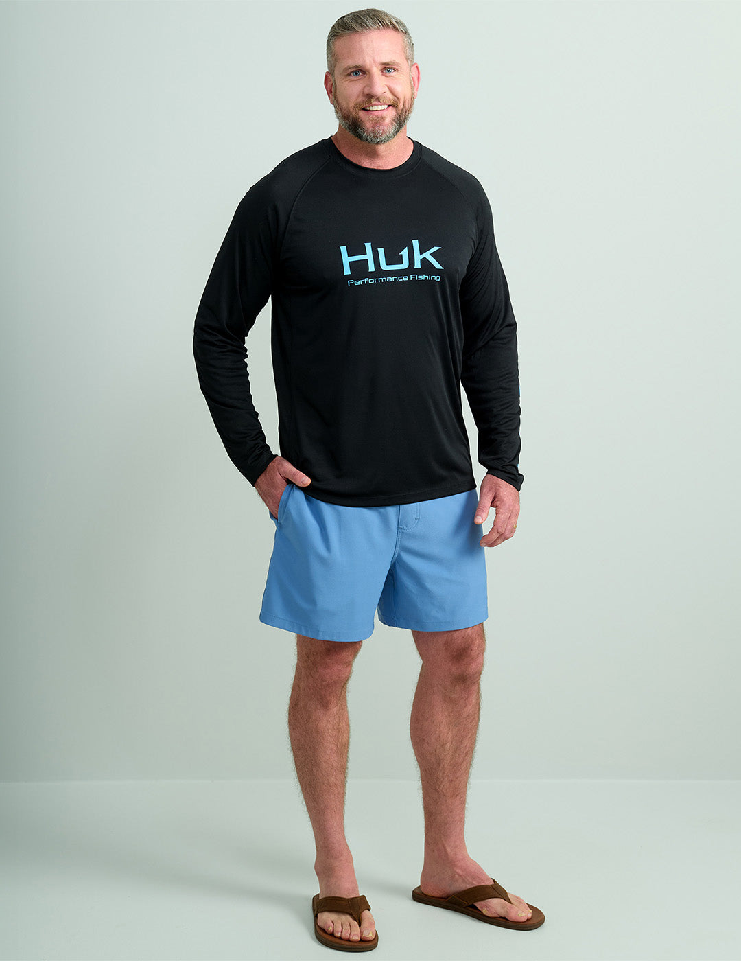Pursuit Huk Fill Long Sleeve Crew Shirt main image 1