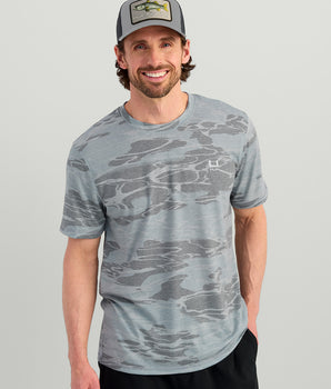 Leeward Short Sleeve Camo Crew