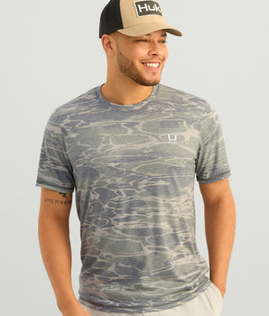 Leeward Short Sleeve Camo Crew