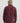 Burgundy fleece shacket with collar and button cuffs, shown from back on model wearing olive beanie.