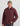 Burgundy fleece shacket with chest pockets and button front, worn over gray shirt.