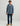 Men's Cotton Fleece Full Zip Hoodie Stormy Blue Back