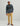 Men's Coldfront+ KC Printed 1/2 Zip Fleece Hoodie Stormy Blue Back