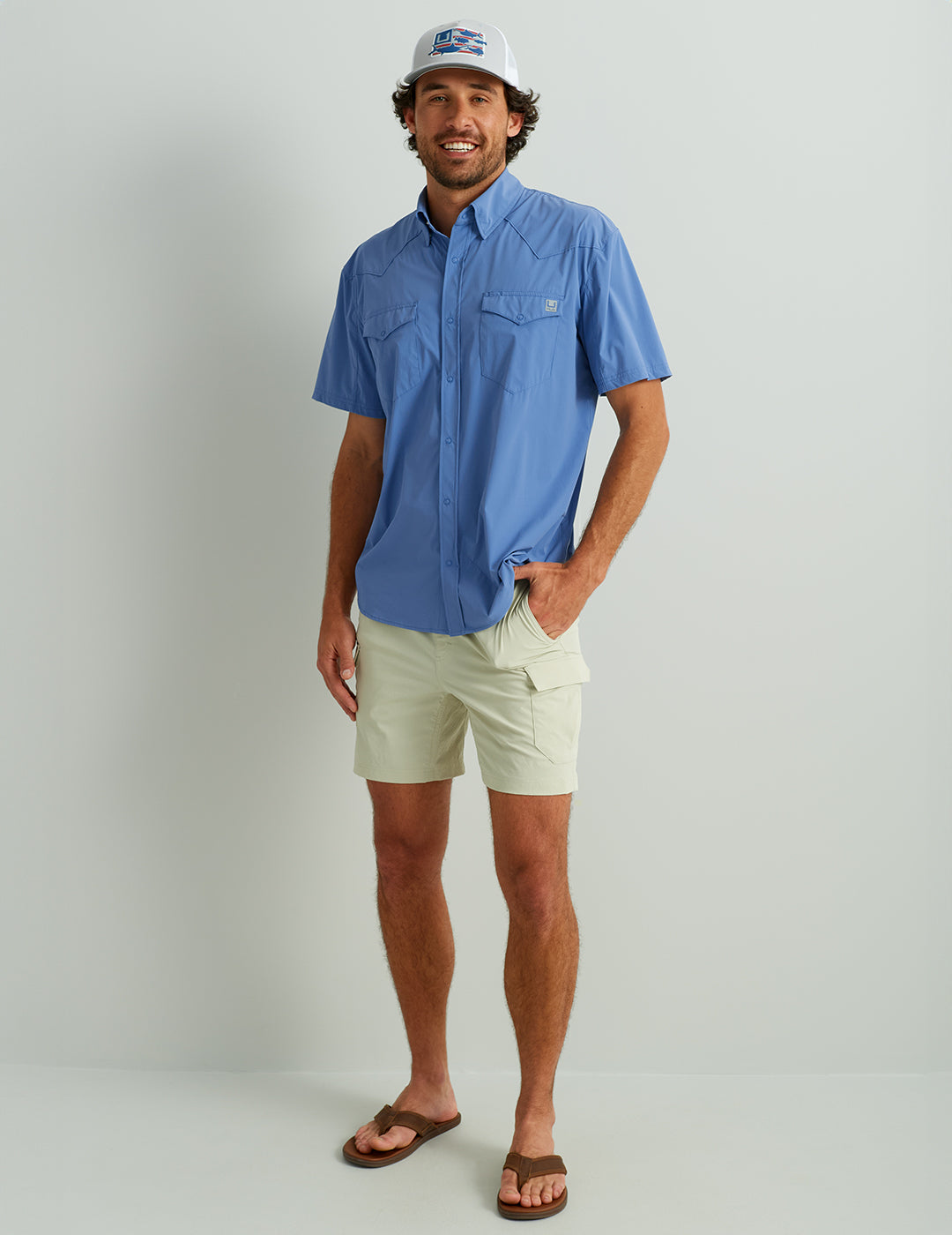 Creekbed Khaki Fishing Cargo Short – Huk Gear1