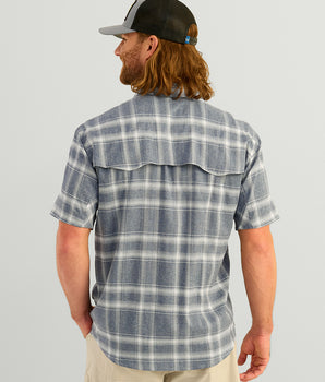 Diamond Back Plaid Short Sleeve Button-Down