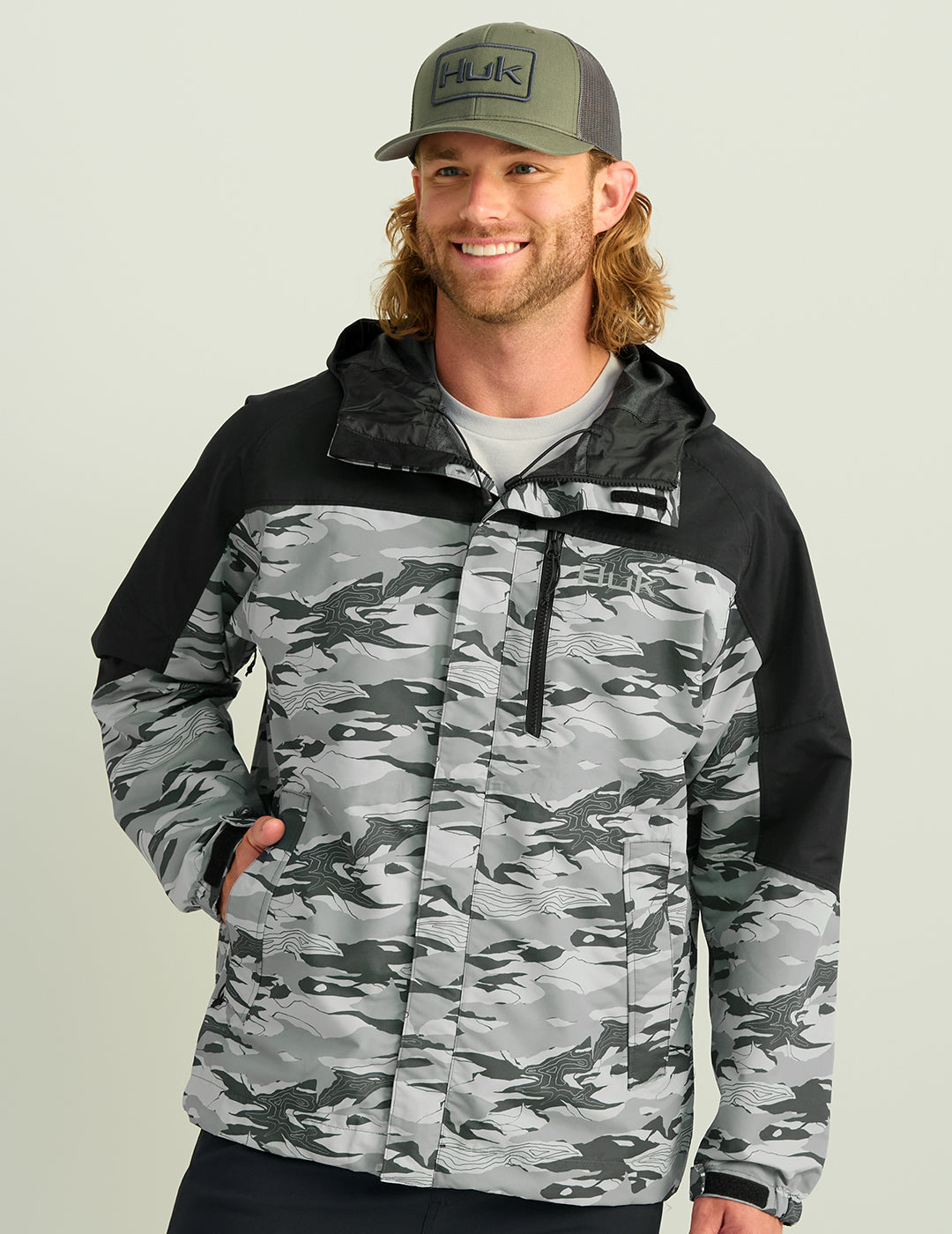 HUK Grand Banks Tidal Map Jacket