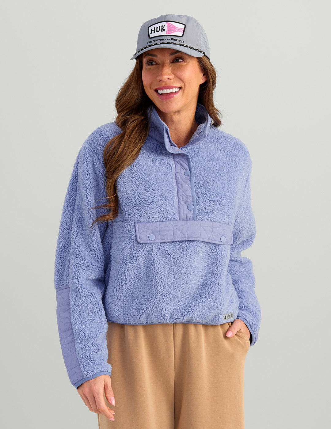 Womens Plush Fleece 1/2 Zip Pullover
