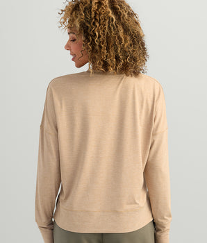 Womens Bayside Pullover Crew