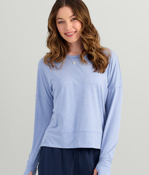 Womens Bayside Pullover Crew
