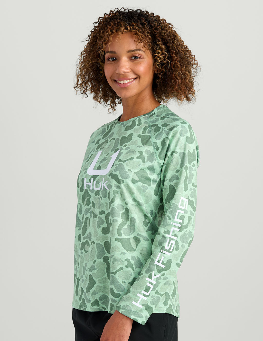HUK Kc Scott Sweat à capuche pour homme Motif Pursuit, Apex Vert – Eau glacée HUK Kc Scott Sweat à capuche pour homme Motif Pursuit, Apex Vert – Eau glacée