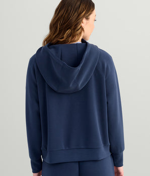 Womens Bayside 1/2 Zip Hoodie