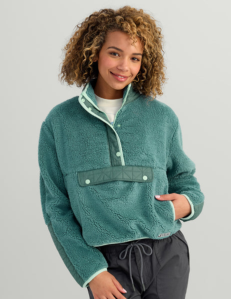 Womens Plush Fleece 1/2 Zip Pullover