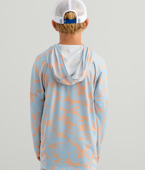 Chemise HUK Manches Longues Bleu Anti-UV Pêche Homme Taille M