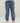 Child wearing slate blue cargo joggers with drawstring waist, side pockets, and elasticated ankles.
