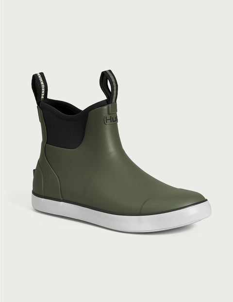 ?Men\'s Solid Moss High Top Comfortable Wide Toe Fishing Deck Boots Rogue Wave Deck Boots in Moss | Huk Gear main image 2